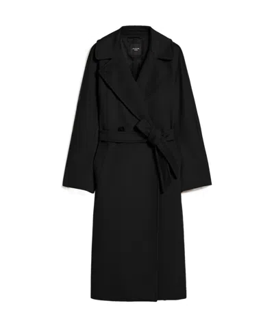 Weekend Max Mara Resina Double-breasted Coat In Black
