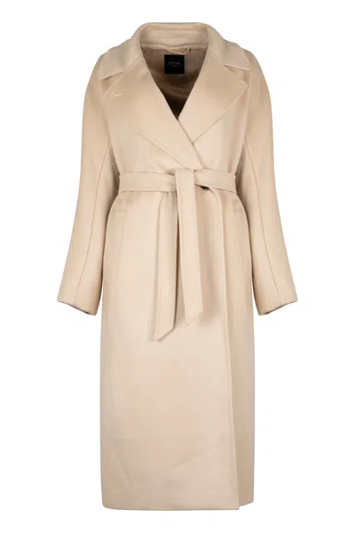 Weekend Max Mara Resina Double-breasted Virgin Wool  Coat In Neutral