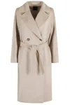 Weekend Max Mara Lapel Long-sleeved Coat In Neutral