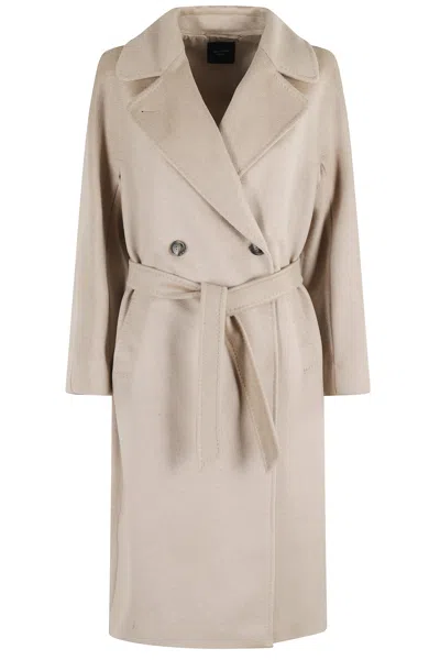 Weekend Max Mara Lapel Long-sleeved Coat In Gray