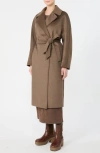 Weekend Max Mara Resina Virgin Wool Coat In Brown