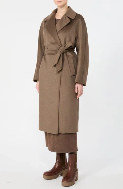 Weekend Max Mara Resina Virgin Wool Coat In Brown