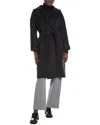 Weekend Max Mara Resina Wool Coat In Black