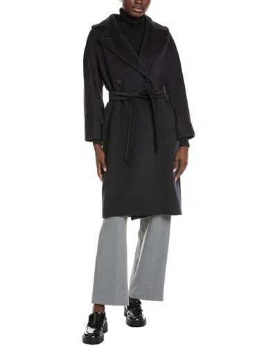 Weekend Max Mara Resina Wool Coat In Black