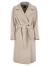 Weekend Max Mara Tempera Wool Blend Belted Coat In Ivory