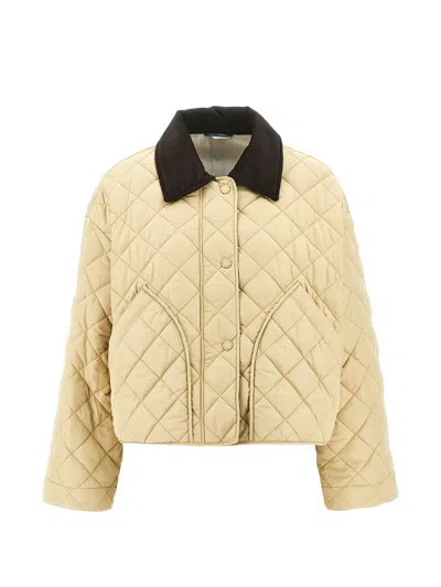 Weekend Max Mara Wkdkaki Puffer Jackets Beige In Neutral
