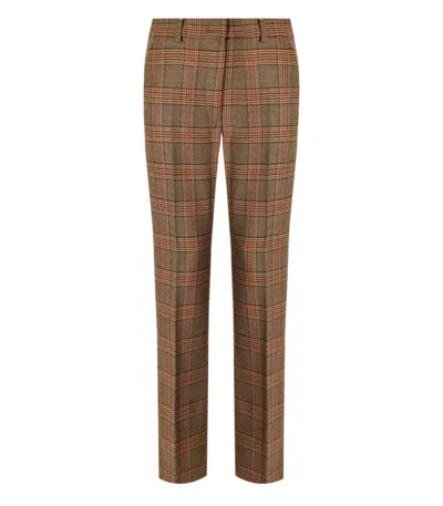 Weekend Max Mara Revere Brown Check Trousers