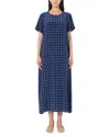 Weekend Max Mara Printed Silk T-shirt Dress In Blue