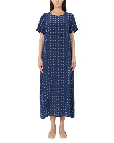 WEEKEND MAX MARA REVERE NAVY SILK DRESS