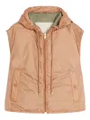 Weekend Max Mara Reversible Water-repellent Canvas Gilet In Brown