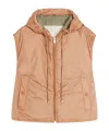 Weekend Max Mara Reversible Water-repellent Canvas Gilet In Brown