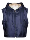 Weekend Max Mara Reversible Water-repellent Canvas Vest In Blue
