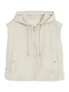 Weekend Max Mara Reversible Water-repellent Canvas Gilet In White