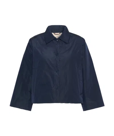 Weekend Max Mara Reversible Water-repellent Taffeta Padded Jacket - Navy In Blue