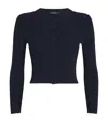 Weekend Max Mara Rib-knit Cropped Cardigan In Blue