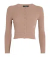 Weekend Max Mara Rib-knit Cropped Cardigan In Brown