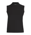 Weekend Max Mara Omens Black Belgio Sleeveless High-neck Knitted Jumper In Black