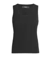 Weekend Max Mara Rib-knit Tank Top In Black