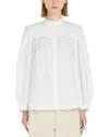 Weekend Max Mara Ribaldo Embroidered Cotton Poplin Shirt In White