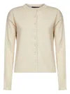 Weekend Max Mara Ribbed Cardigan In Neutral