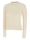 Weekend Max Mara Ribbed Cashmere Sweater In Neutral