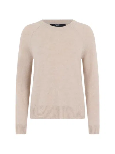 Weekend Max Mara Ribbed Knitted Sweater In Neutral