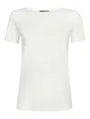 Weekend Max Mara Ribbed-neckline T-shirt In White