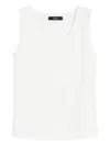 Weekend Max Mara Ribbed Sleeveless Tank Top In White