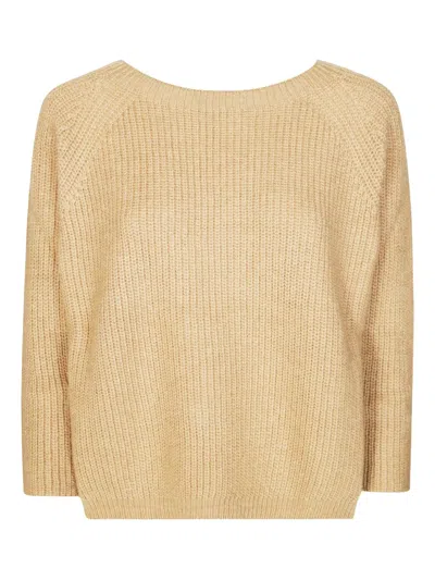 Weekend Max Mara Ribbed Sweater In Neutral