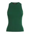 Weekend Max Mara Womens Green Sleeveless Slim-fit Knitted Top In Green