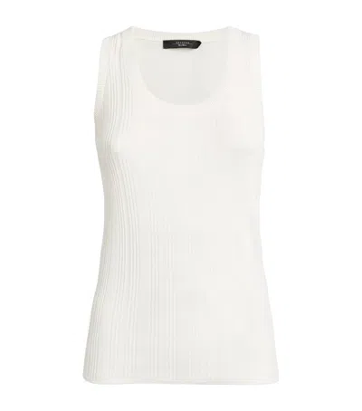 Weekend Max Mara Ribbed Tank Top In White