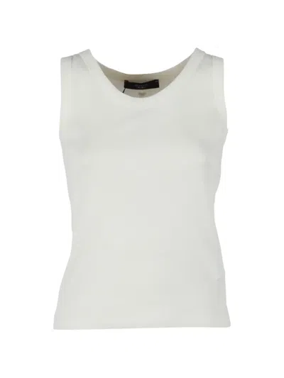 Weekend Max Mara Ribbed Top In White