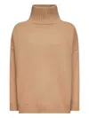 Weekend Max Mara Ribbed Turtleneck Sweater In Neutral