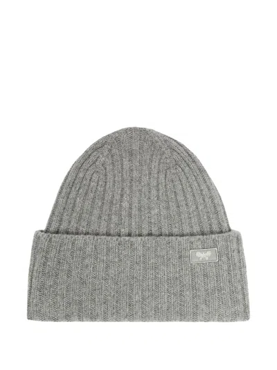 Weekend Max Mara Ribbed Wool Beanie In Gray