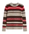 Weekend Max Mara Ilde Stripe Virgin Wool Crewneck Sweater In Multi