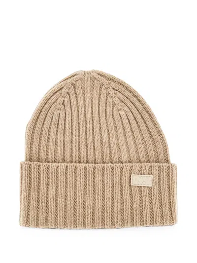 Weekend Max Mara Ribbed-knit Beanie Hat In Neutral