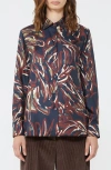 Weekend Max Mara Rive Print Shirt In Blue