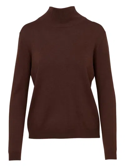 Weekend Max Mara Roll-neck Long-sleeve Sweater In Brown
