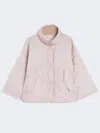 Weekend Max Mara Ronco Water Repellent Quilted Reversible Jacket In Pink