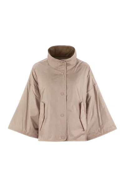 Weekend Max Mara Ronco - Reversible Jacket In Drip-proof Canvas In White