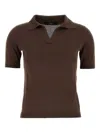 Weekend Max Mara Collar Design Silk Blend Polo Shirt In Brown