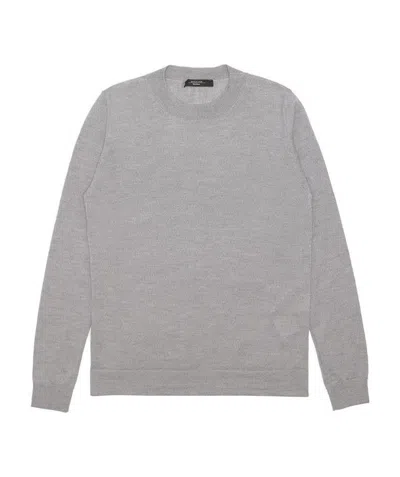 Weekend Max Mara Round-collar And Long-sleeved Pullover In Gray
