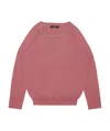Weekend Max Mara Round Collar Long Sleeve Sweater In Pink