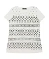 Weekend Max Mara Round Collar Printed T-shirt In White