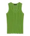 Weekend Max Mara Round Collar Sleeveless Vest In Green