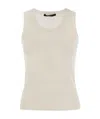 Weekend Max Mara Round Collar Sleeveless Vest In Nude