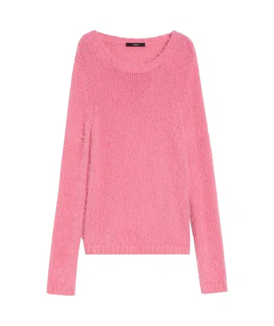Weekend Max Mara Round-neck And Long-sleeved Sweater In Pink