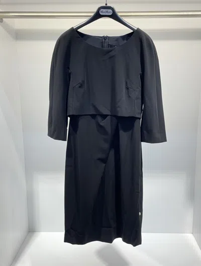 Weekend Max Mara Round-neck Dress In Black