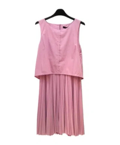 Weekend Max Mara Round Neck Dress In Brown