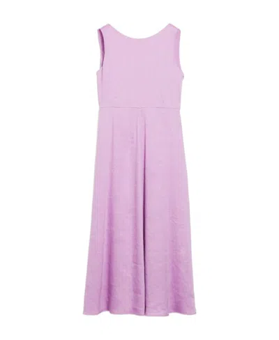 Weekend Max Mara Round Neck Dress In Purple